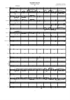 Maurice Ravel Sonatine for piano - Transcription for orchestra
